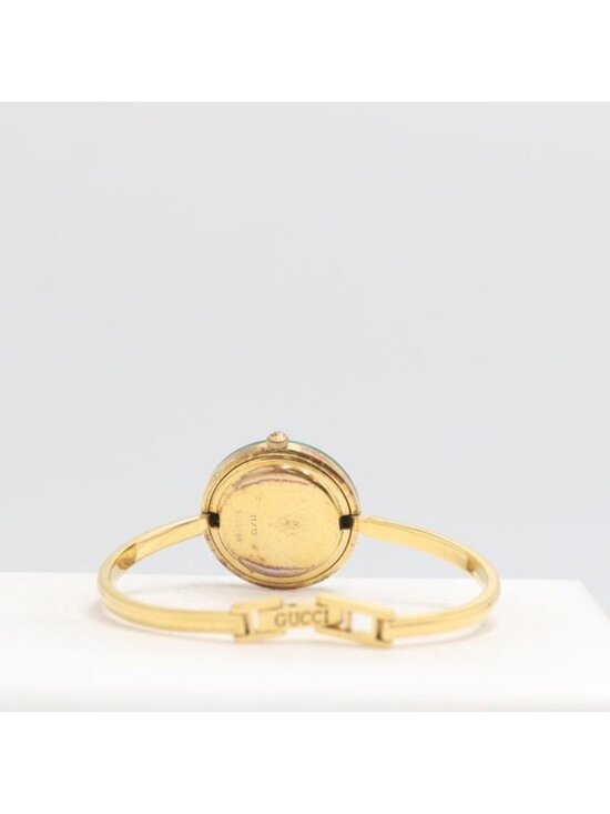 Gucci Change Bezel 11 12 Quartz Bangle Watch White Dial